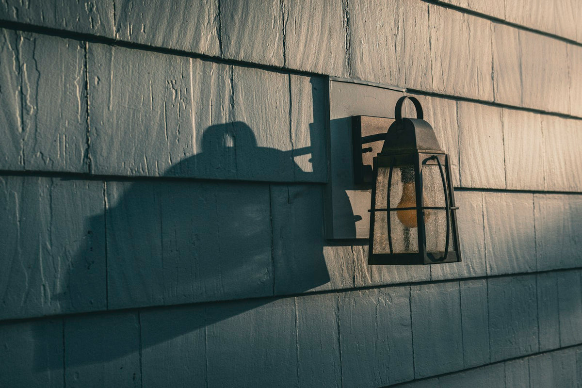 Outdoor lantern on a house wall