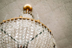 Gold Cylinder Glass Chandelier – Modern Jhumar for Living Room & Dining (placeholder photo 1)
