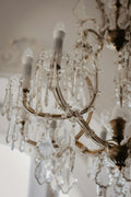 3-Tier LED Crystal Ring LED Chandelier – Gold Rectangular Brass Jhumar for Hall (placeholder photo 1)
