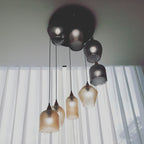 Diamond-Cut LED Lantern Cluster Hanging Light - Staircase Chandelier (placeholder photo 3)