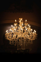 Antique Brass Greek Key 5-Light Chandelier for Hall & Living Room (placeholder photo 1)