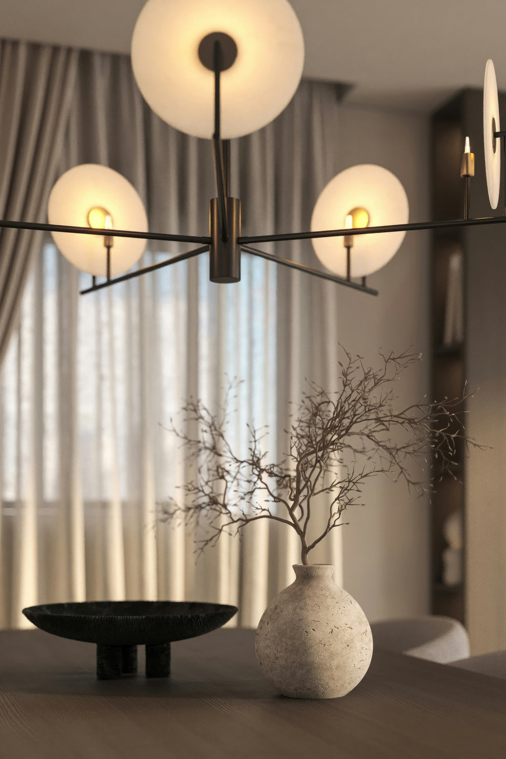 Gold Cylinder Glass Chandelier – Modern Jhumar for Living Room & Dining (placeholder photo 3)